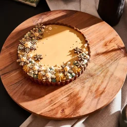CASA Acacia Bandeja Giratoria Natural| Fuentes Para Servir