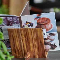 CASA Acacia Lux Atril De Cocina Soporte Tableta Natural| Accesorios De Cocina
