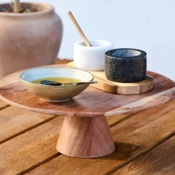 CASA Acacia Soporte Para Pastel Natural| Fuentes Para Servir