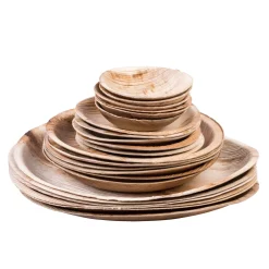 CASA Areca Leaf Cuencos Juego De 6 Natural| Platos