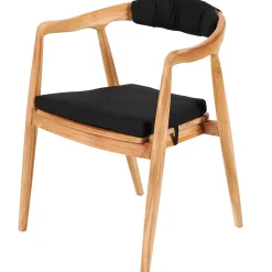 CASA August Cojin De Asiento Negro| Cojines De Jardín