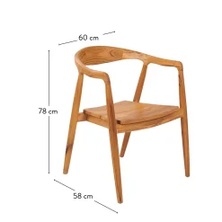 CASA August Silla Ancho Asiento: 46 Cm| Sillas De Jardín