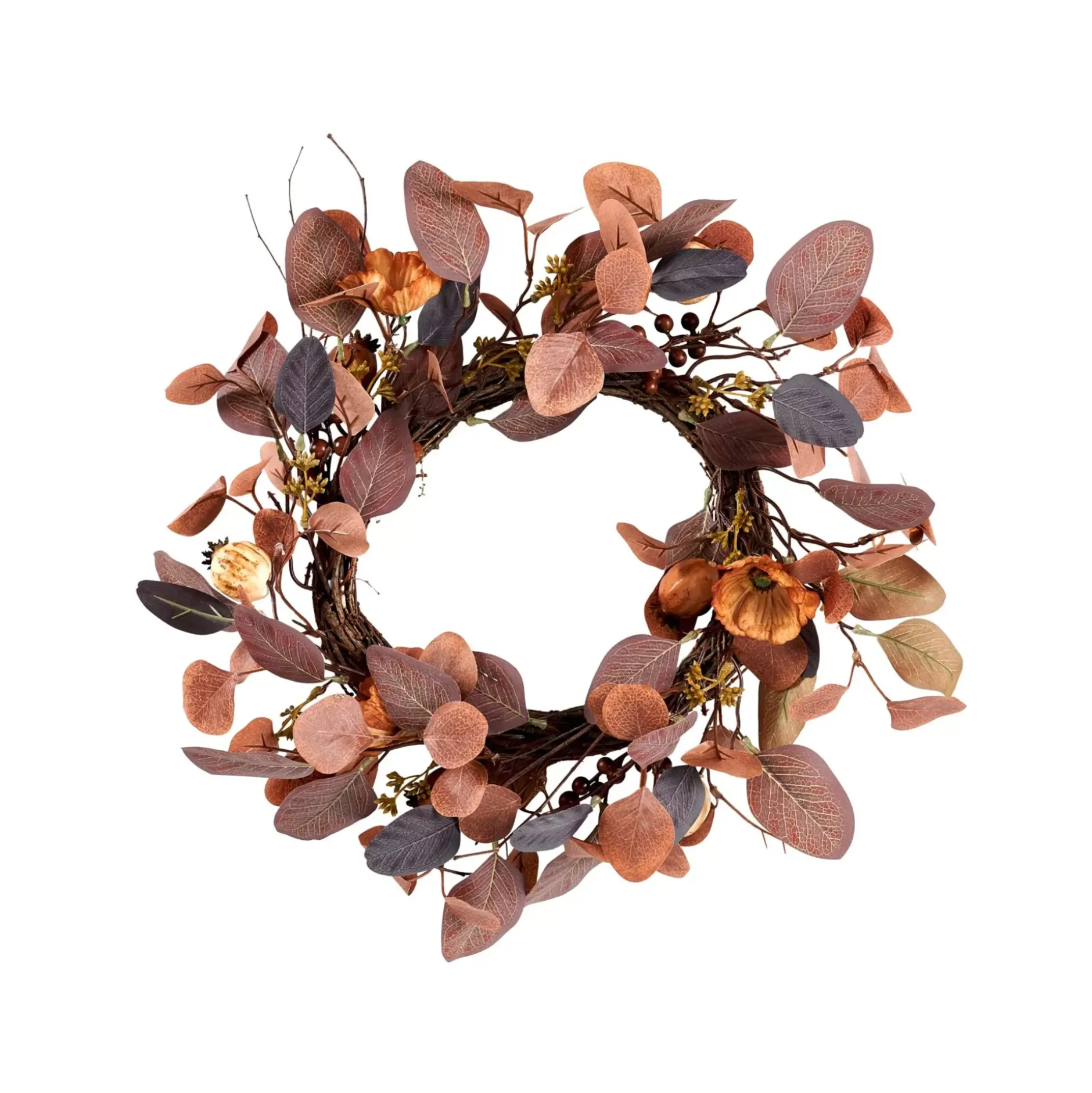 CASA Autumn Corona De Hojas Marron| Decoracion Colgante