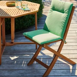 CASA Azur Cojines De Jardín Para Silla Pleg Verde| Cojines De Jardín