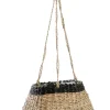 CASA Baku Macetero Colgante Negro, Natural| Colgadores Para Plantas