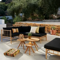 CASA Bambolette Silla Esquinera Aspecto Bambu| Conjuntos Lounge