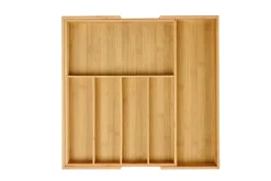 CASA Bamboo Organizador Cajon Extensible Natural| Cestas De Cajonera