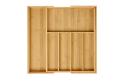 CASA Bamboo Organizador Cajon Extensible Natural| Cestas De Cajonera