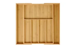 CASA Bamboo Organizador Cajon Extensible Natural| Cestas De Cajonera