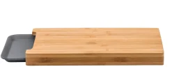 CASA Bamboo Tabla Para Cortar Con Recipiente Gris, Natural| Tablas De Cortar