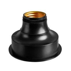 CASA Bati Soporte Lamprar Pila E27 Negro| Guirnaldas De Luz