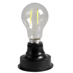 CASA Bati Soporte Lamprar Pila E27 Negro| Guirnaldas De Luz