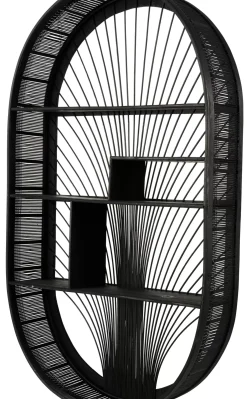 CASA Bavi Estanteria De Pared Negro| Estanterías