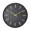 CASA Black Reloj De Pared Negro| Campanas
