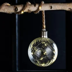 CASA Bloxem Bola Decorativa Con 20 Leds Transparente| Lámparas Led