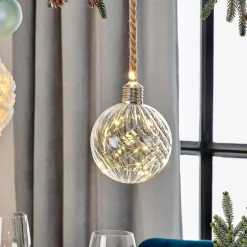 CASA Bloxem Bola Decorativa Con 20 Leds Transparente| Lámparas Led