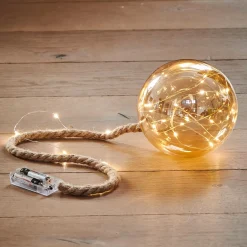 CASA Bloxem Bola Decorativa Con 21 Leds Dorado| Lámparas Led