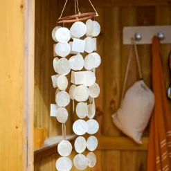 CASA Capiz Movil De Conchas Blanco| Decoracion Colgante