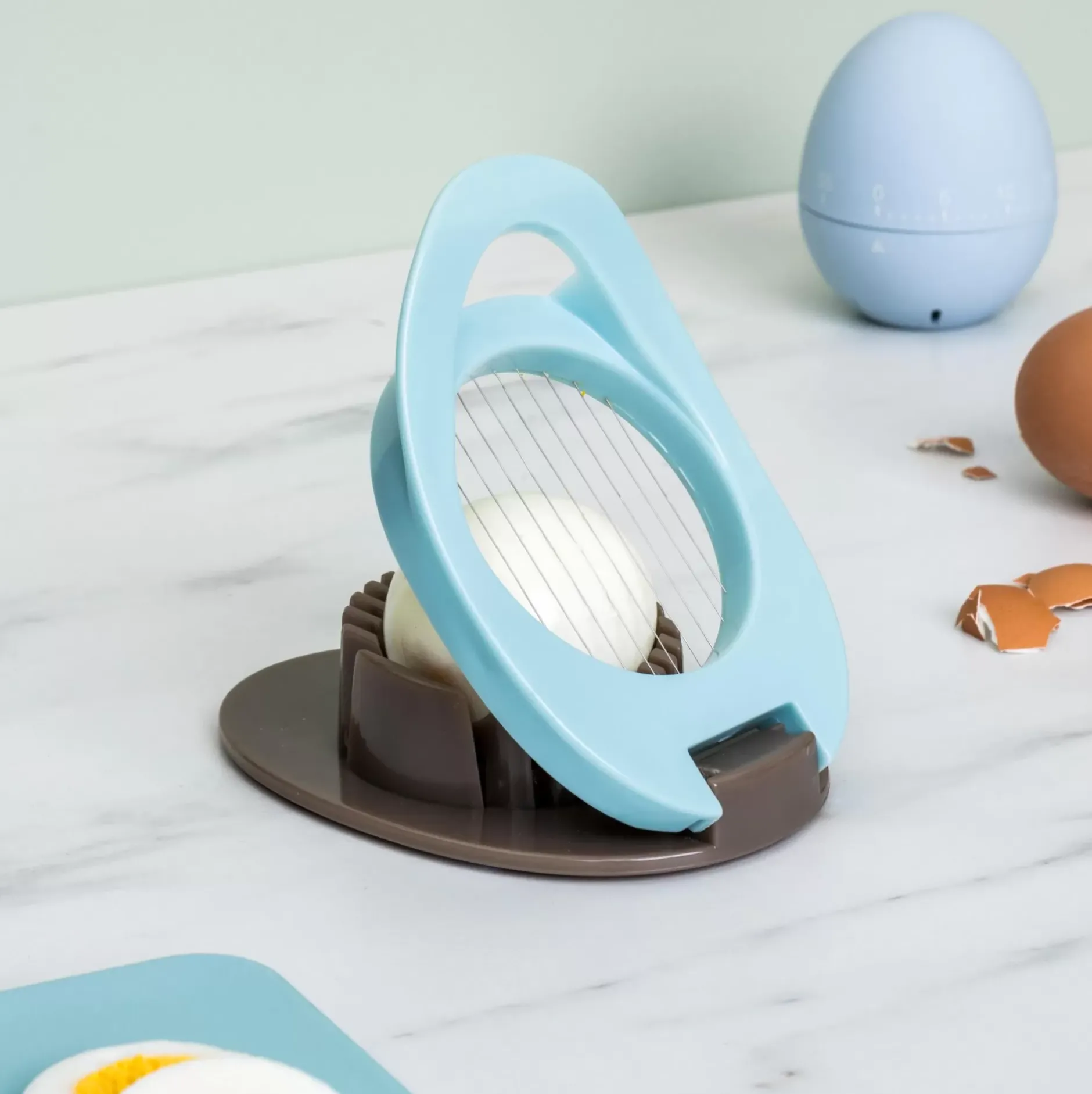 CASA Kitchen Cortador De Huevos Gris, Azul| Instrumentos De Cocina