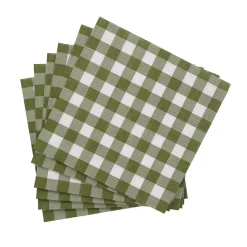 CASA Check Green Paquete De 20 Servilletas Verde| Servilletas
