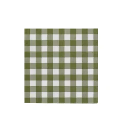 CASA Check Green Paquete De 20 Servilletas Verde| Servilletas