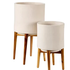 CASA Chiaro Macetero Blanco| Soportes Para Plantas