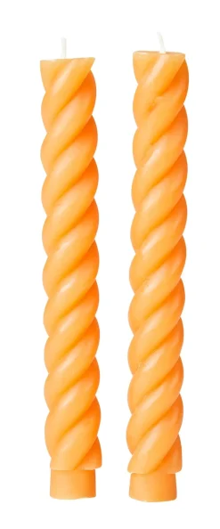 CASA Curl Velas Juego De 2 Ocre| Velas