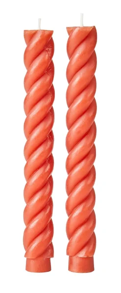 CASA Curl Velas Juego De 2 Rojo| Velas