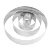 CASA Damier Anillo Para Tarta Juego De 4 Plateado| Moldes