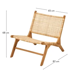 CASA Diah Silla Lounge Natural| Sillones