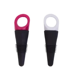 CASA Divino Tapones De Vino Juego De 2 Mezcla De 2 Colores Gris Claro, Burdeos| Accesorios Vino