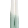 CASA Duo Velas Largas Juego De 2 Crema, Menta, Multicolor| Velas