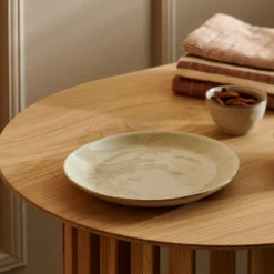 CASA Earth Marl Plato De Postre Crema| Platos