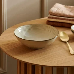 CASA Earth Marl Plato Hondo Crema| Platos
