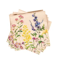 CASA Eco Floral Paquete De 20 Servilletas Varios Colores| Servilletas