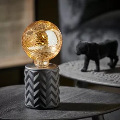 CASA Eden Lampara Decorativa Negro| Lamparas De Mesa