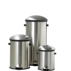 CASA Elegance Cubo Con Pedal 12L Plateado| Cubos De Basura