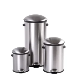 CASA Elegance Cubo Con Pedal 5L Plateado| Papeleras