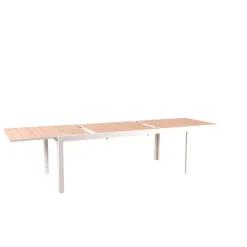 CASA Ethan Mesa Extensible Blanco, Natural| Mesas De Jardín