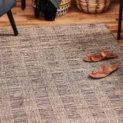 CASA Ethnic Alfombra Negro, Natural| Alfombras