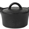CASA Fero Cazuela Para Horno Con Tapa Negro| Fuentes De Horno