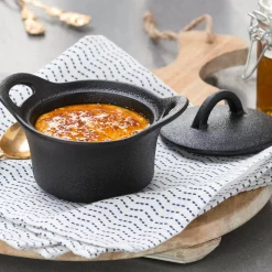 CASA Fero Cazuela Para Horno Con Tapa Negro| Fuentes De Horno
