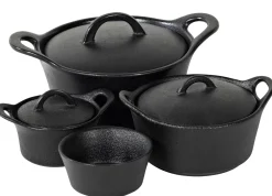 CASA Fero Cazuela Para Horno Con Tapa Negro| Fuentes De Horno