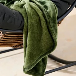 CASA Flanella Manta Verde| Mantas