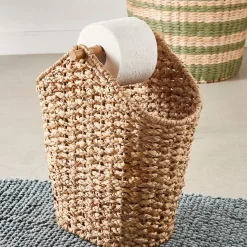 CASA Flores Soporte Rollos Wc Revistero Natural| Accesorios Water