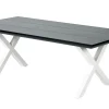 CASA Formax Mesa De Jardín Con Patas En X Negro/Blanco| Mesas De Jardín