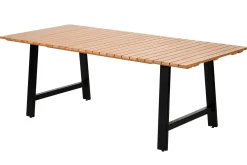 CASA Formax Mesa De Jardín Con Patas En A Natural/Negro| Mesas De Jardín