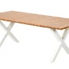 CASA Formax Mesa De Jardín Con Patas En X Natural/Blanco| Mesas De Jardín