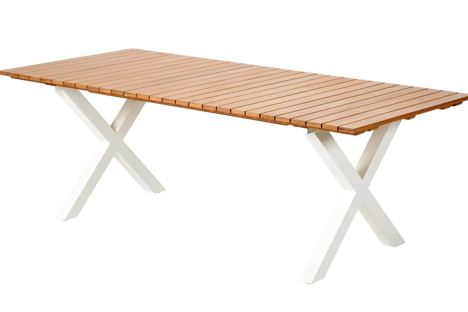 CASA Formax Mesa De Jardín Con Patas En X Natural/Blanco| Mesas De Jardín