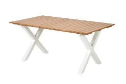 CASA Formax Mesa De Jardín Con Patas En X Natural/Blanco| Mesas De Jardín